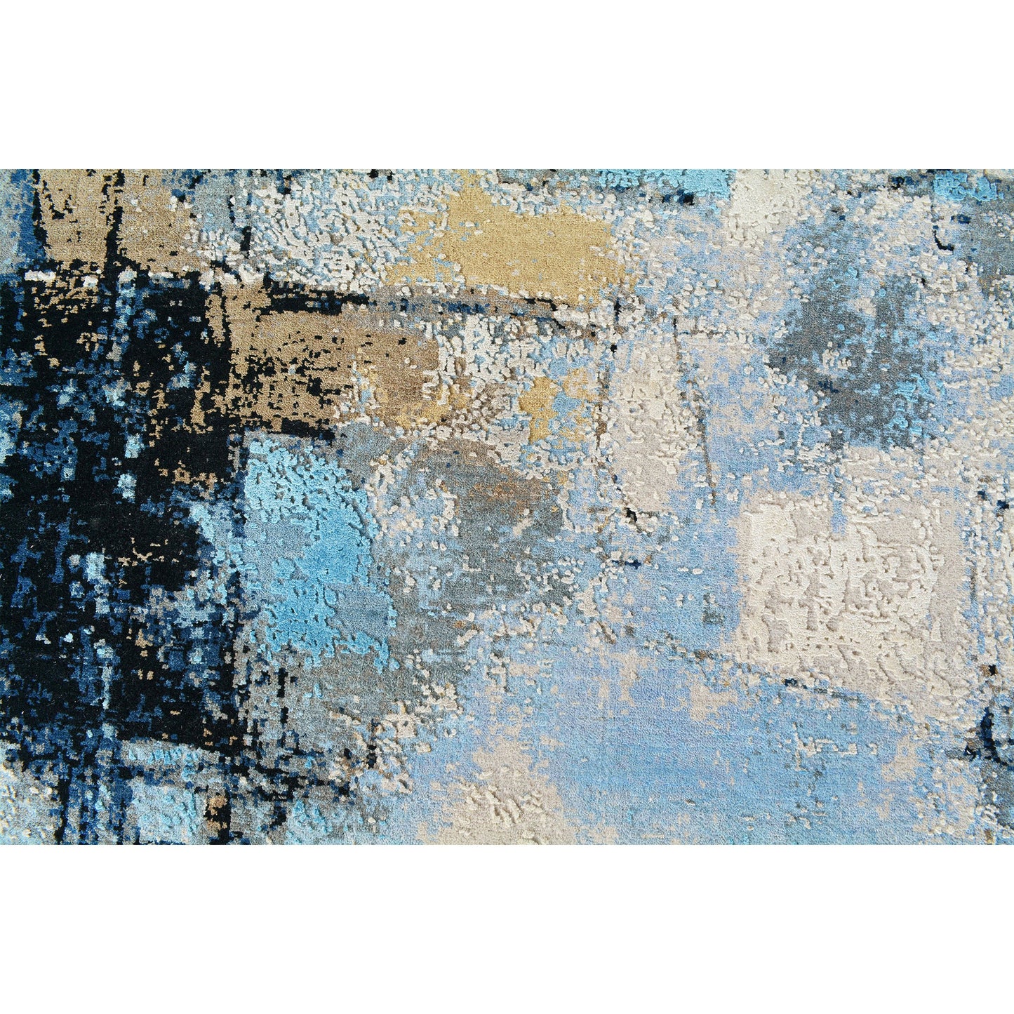 CANVAS ART W/ SILK CH200 BLUE / GREY