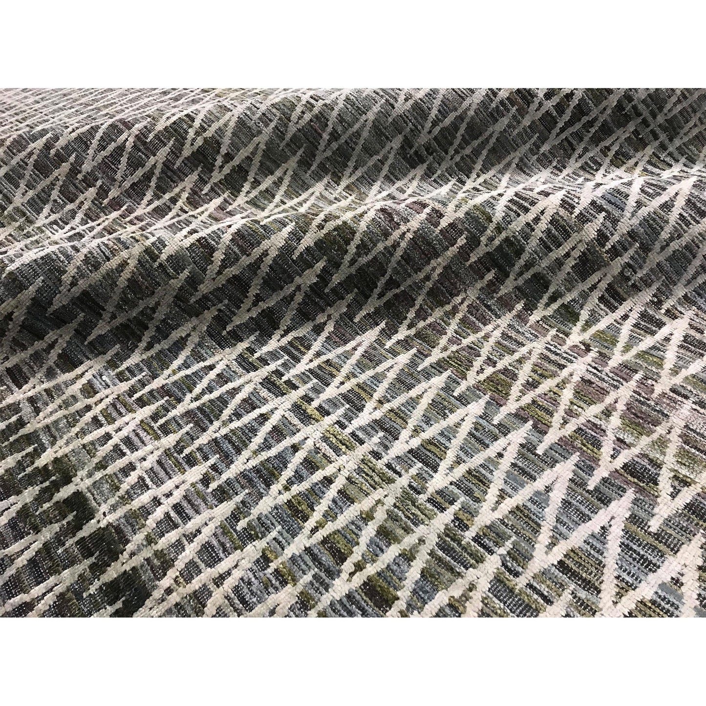 CANVAS ART W/ SILK JI162 GREY / SILVER