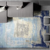 CANVAS ART W/ SILK JOR81 GREY / BLUE