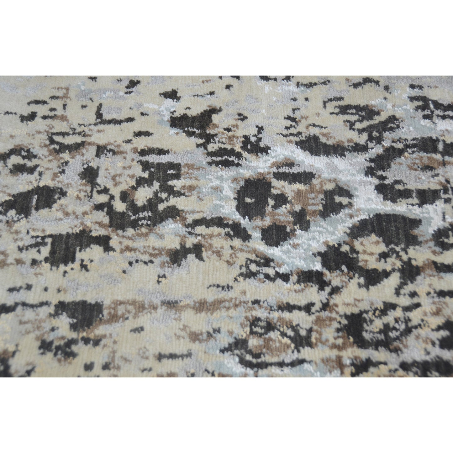 CANVAS ART W/ SILK OC201 BEIGE / LIGHT BLUE