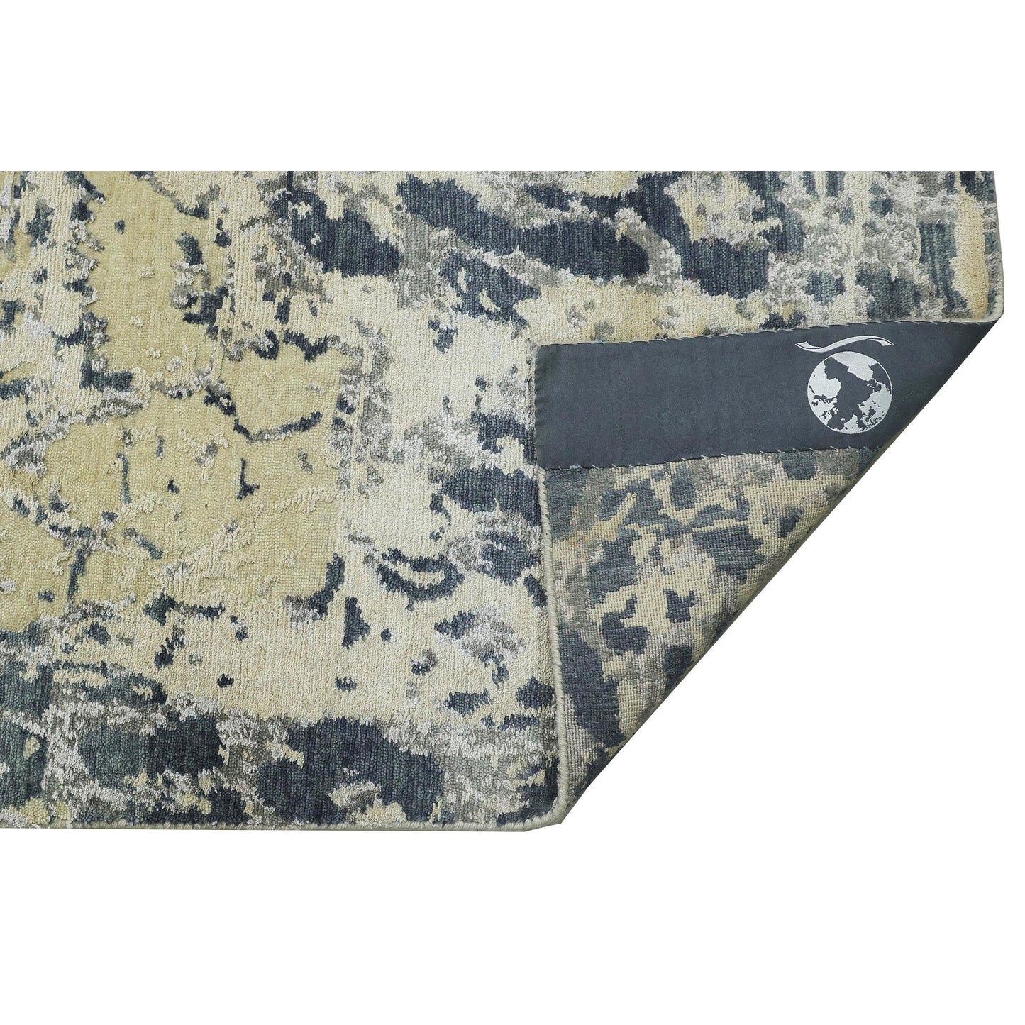 CANVAS ART W/ SILK OC201 IVORY / GREY