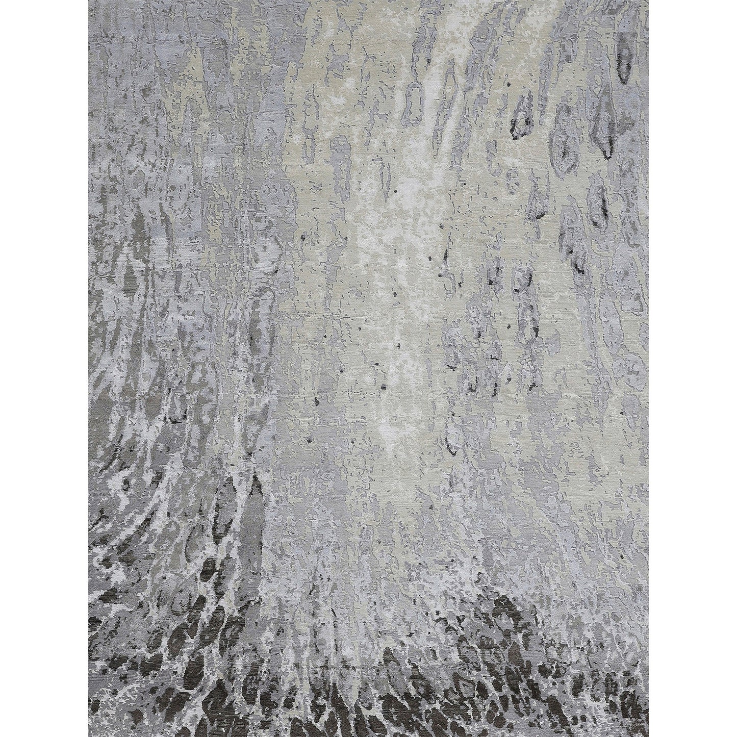 CANVAS ART W/ SILK OC202 IVORY / GREY
