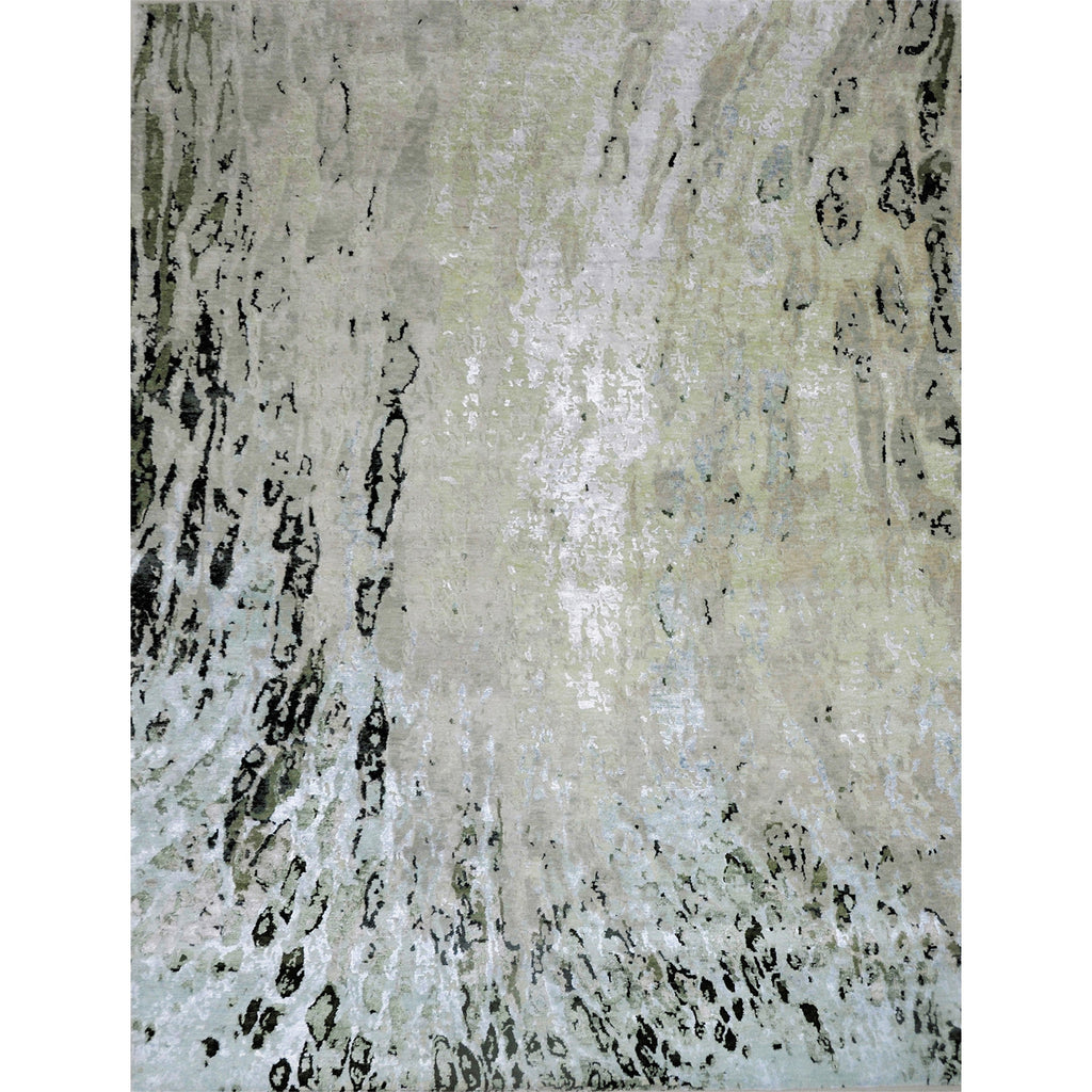 CANVAS ART W/ SILK OC202 IVORY / LIGHT-GREEN