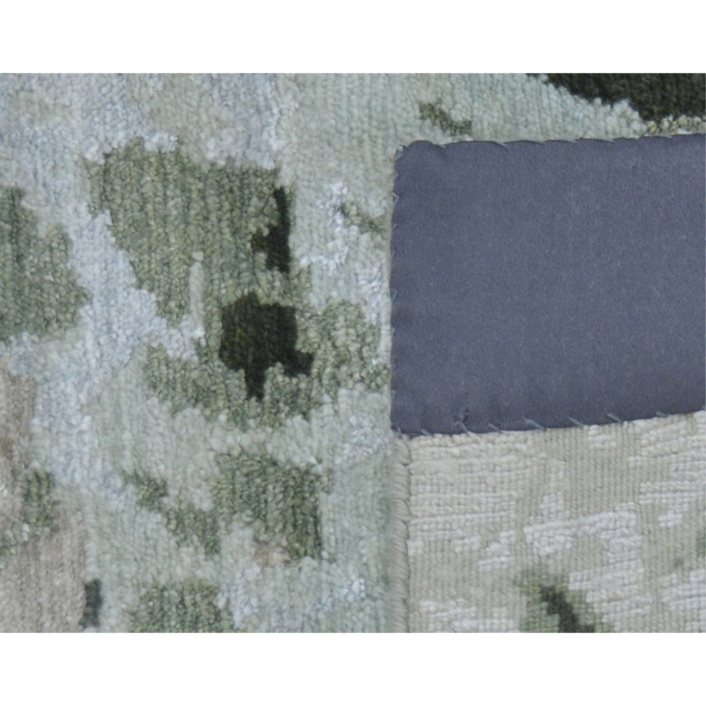 CANVAS ART W/ SILK OC202 IVORY / LIGHT-GREEN