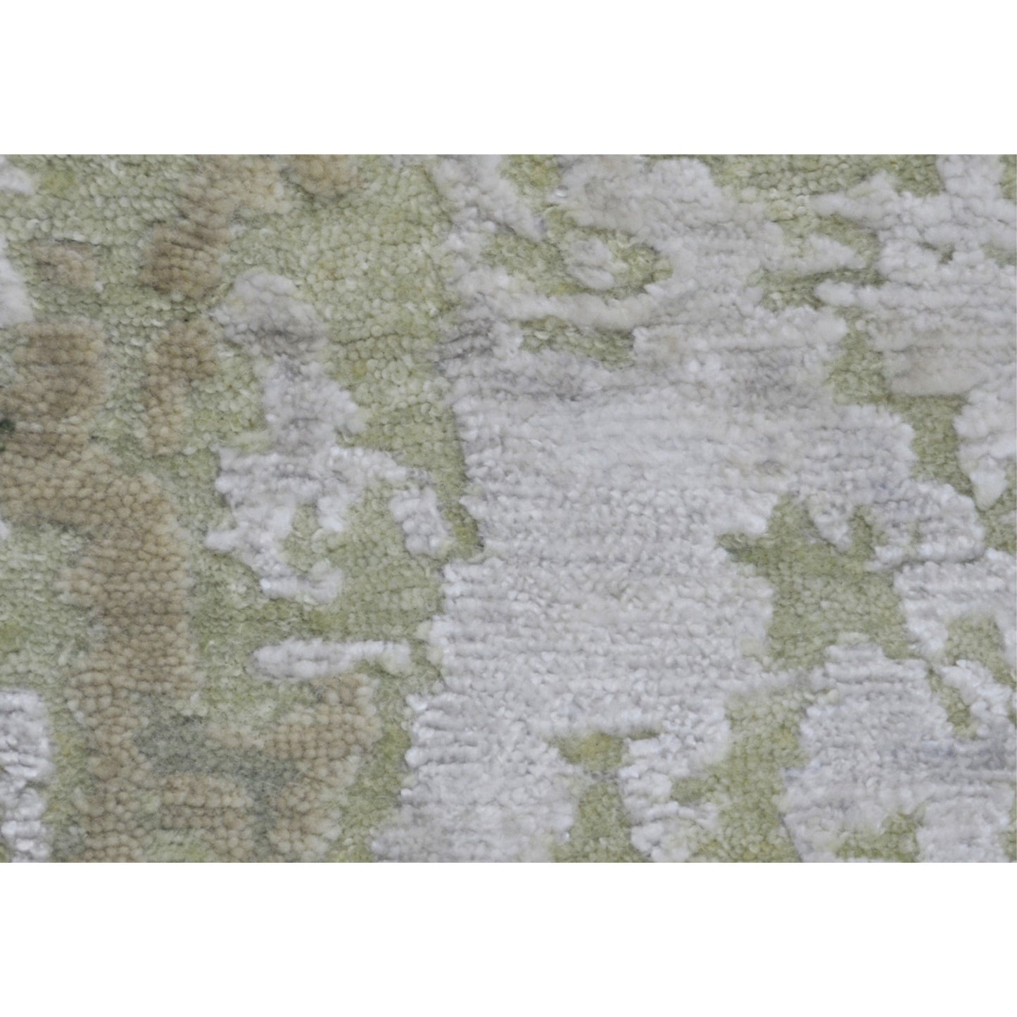 CANVAS ART W/ SILK OC202 IVORY / LIGHT-GREEN