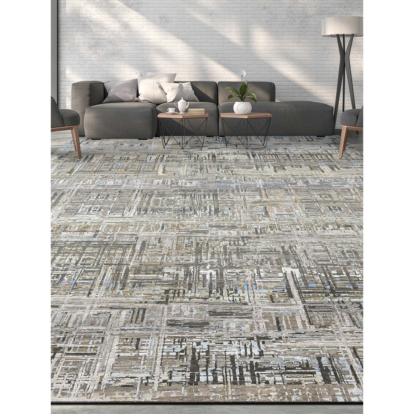 CANVAS ART J1028 GREY / BLUE