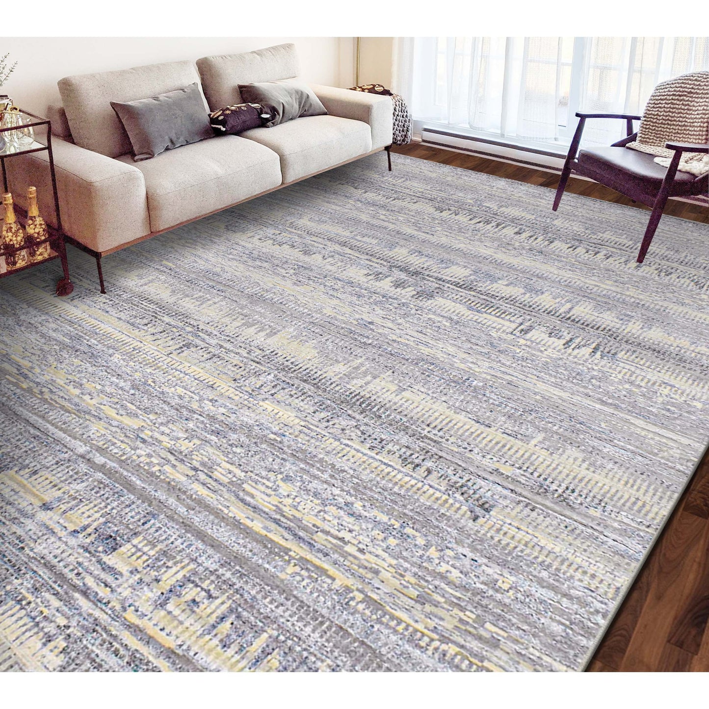 CANVAS ART J1033 SILVER / BLUE