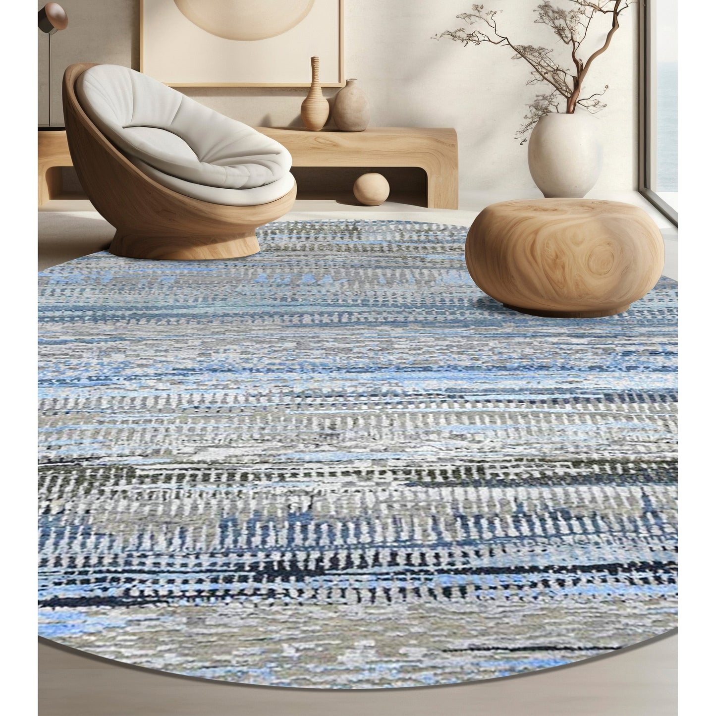 CANVAS ART J1033 SILVER / LIGHT BLUE