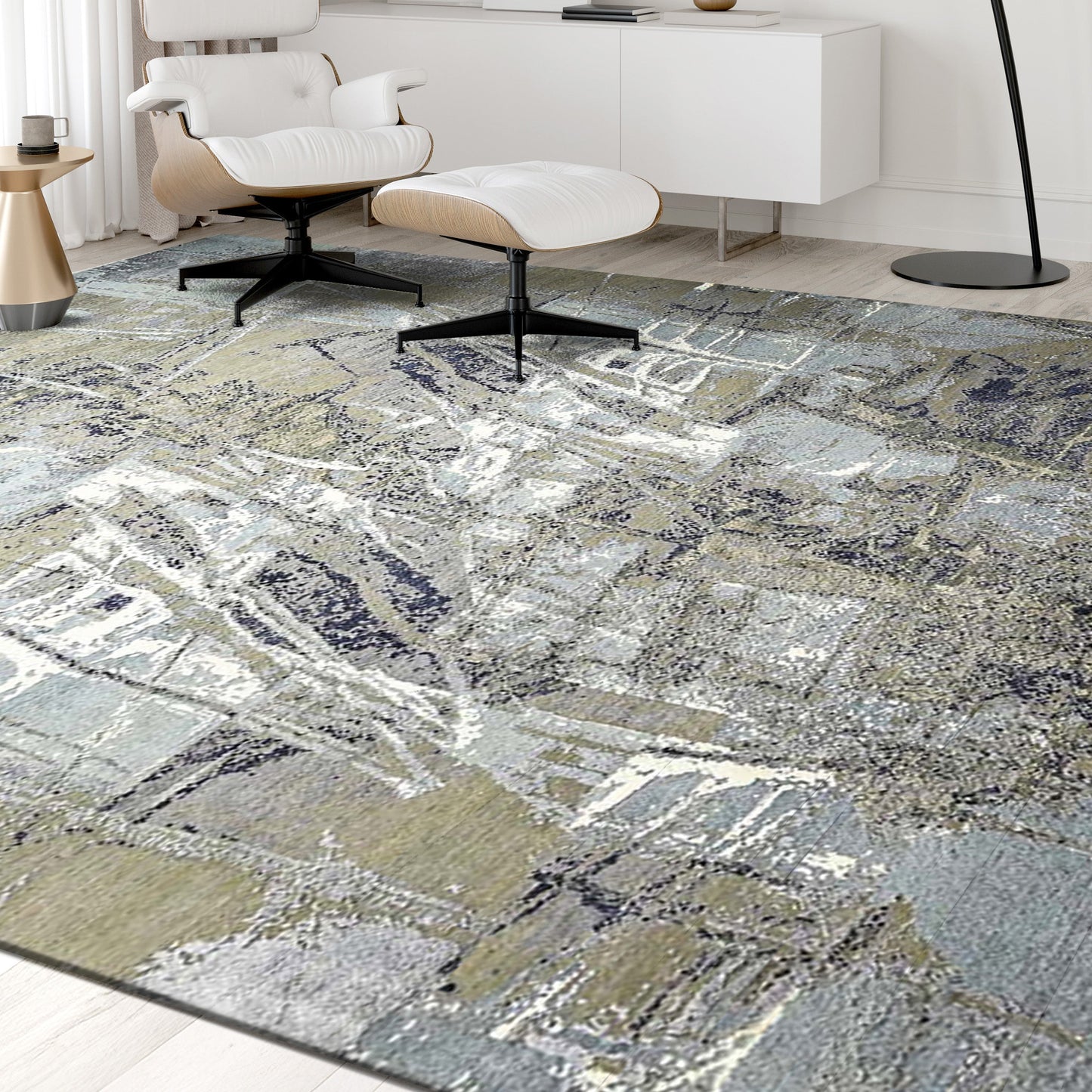 CANVAS ART J1159 GREY / LIGHT BLUE