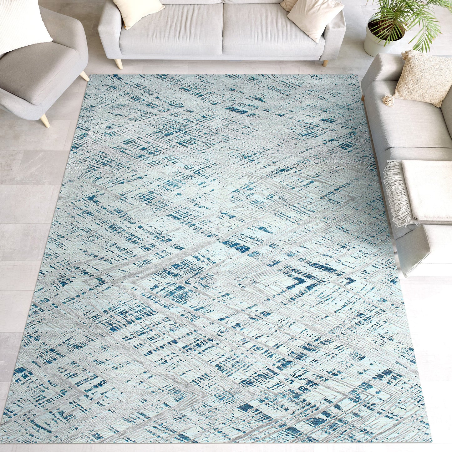 CANVAS ART JC971 SILVER / BLUE