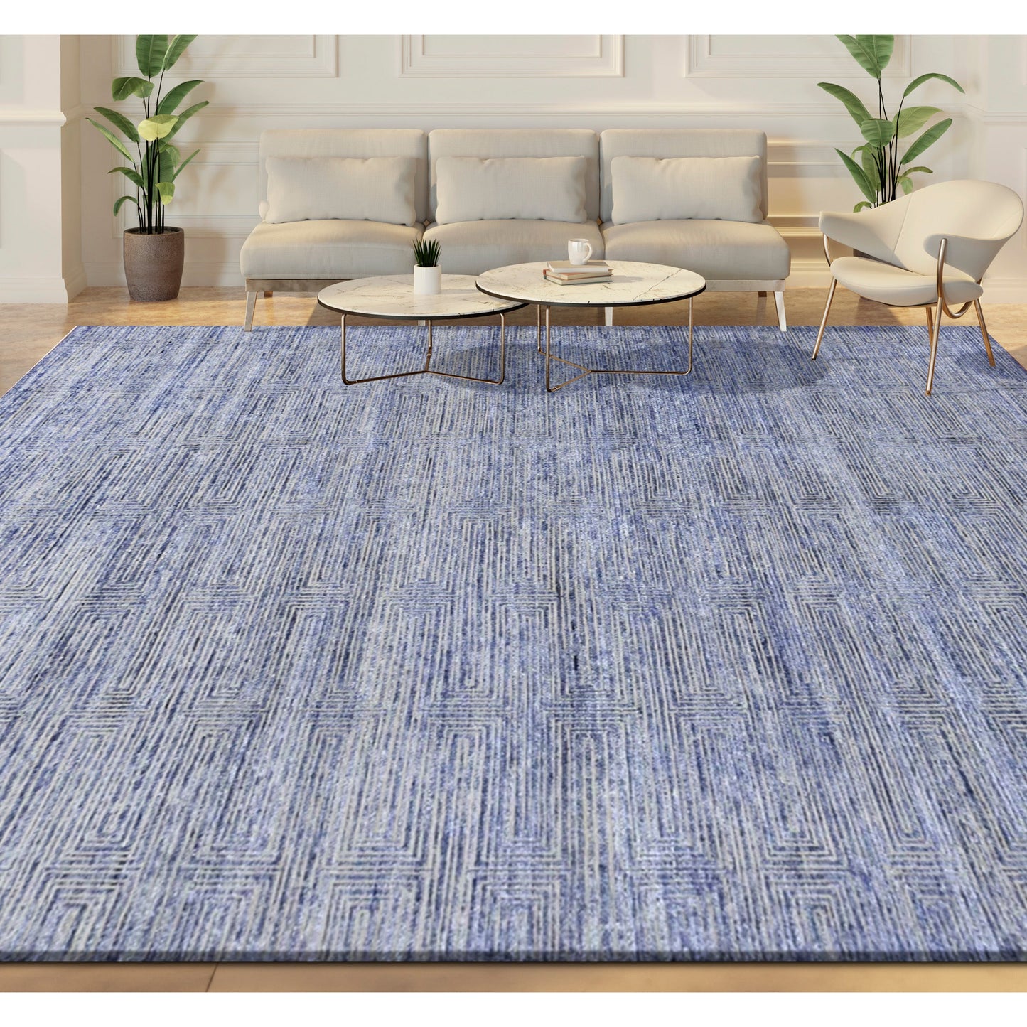 CANVAS ART JPM-4 BLUE / IVORY