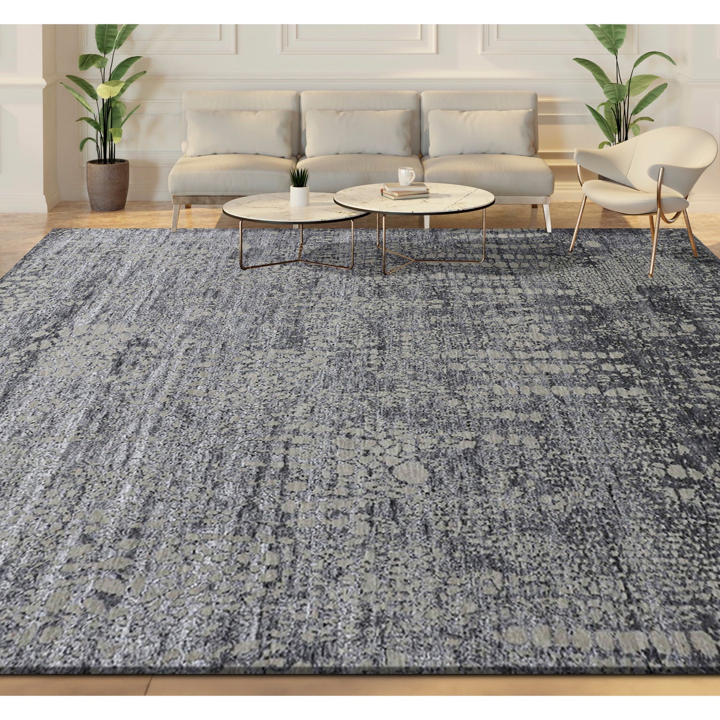 CANVAS ART KA413 IVORY / SILVER