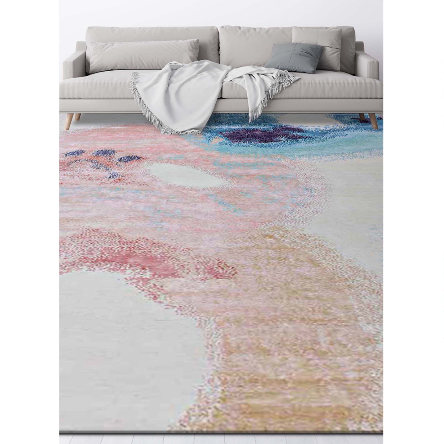 CANVAS ART KS117 IVORY / TURQUOISE
