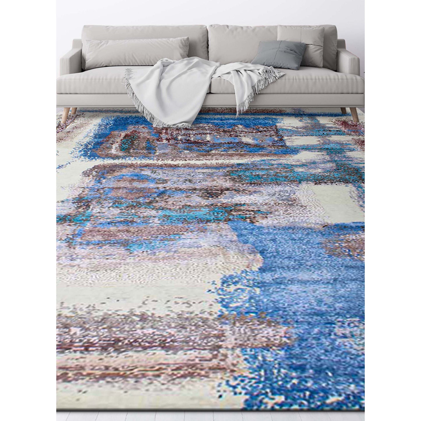 CANVAS ART KS145 IVORY / LIHGT BLUE