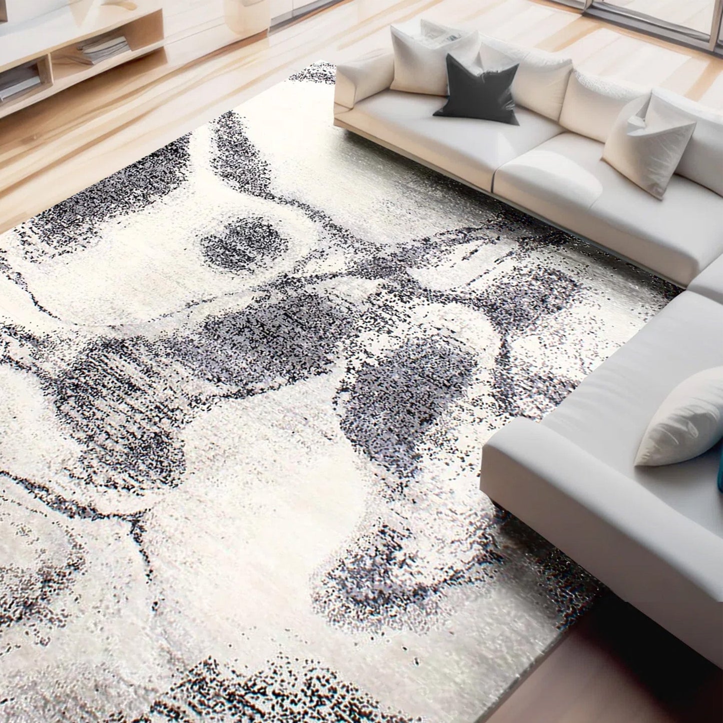 CANVAS ART KS474 IVORY / GREY