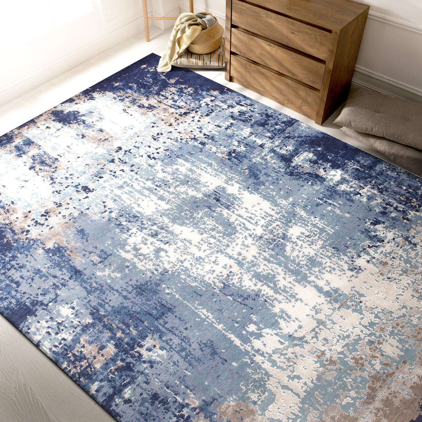 CANVAS ART W/ SILK CR800 BLUE / MULTI