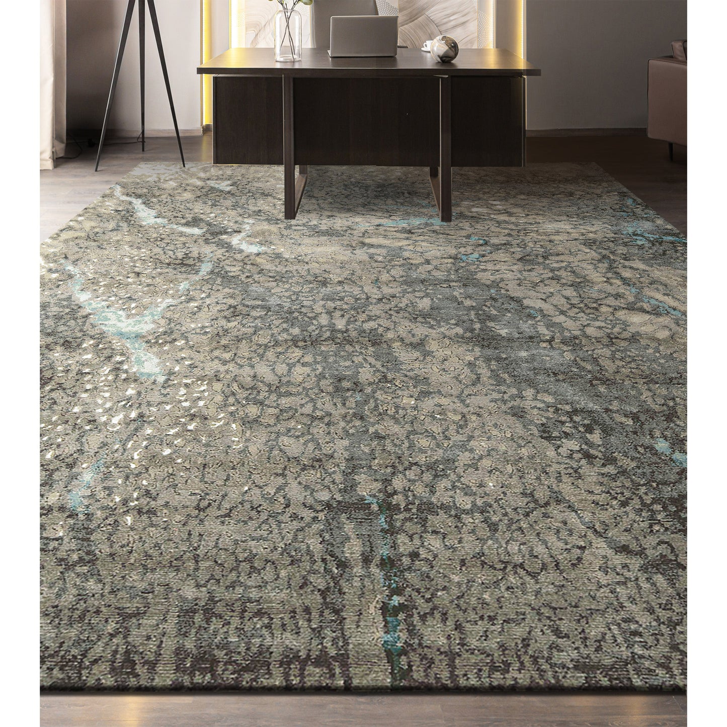 CANVAS ART W/ SILK CR802 SILVER