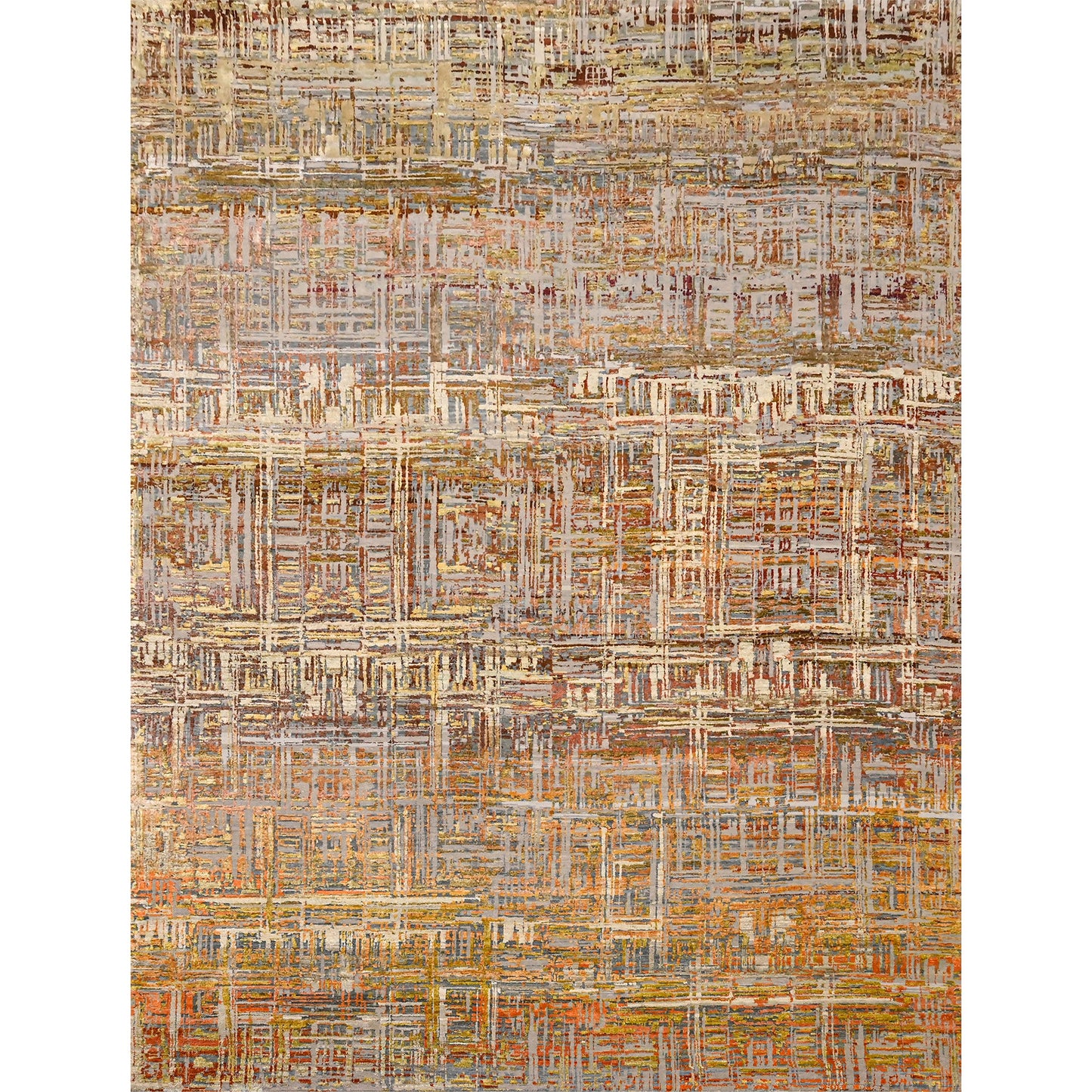 CANVAS ART W/ SILK J1028 BEIGE / GOLD