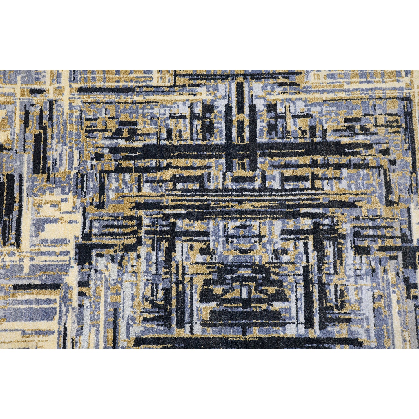 CANVAS ART W/ SILK J1028 GOLD / CHARCOAL