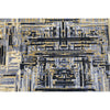 CANVAS ART W/ SILK J1028 GOLD / CHARCOAL