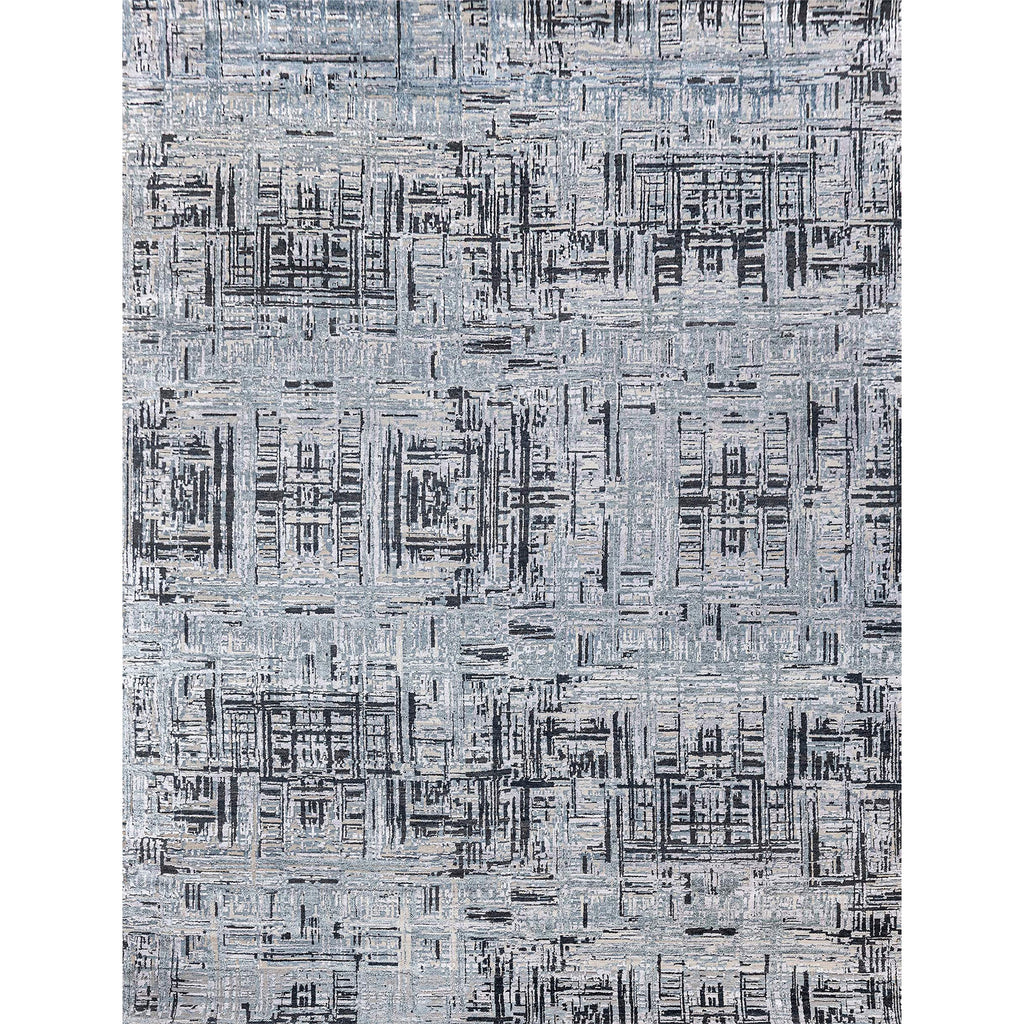 CANVAS ART W/ SILK J1028 SILVER / CHARCOAL