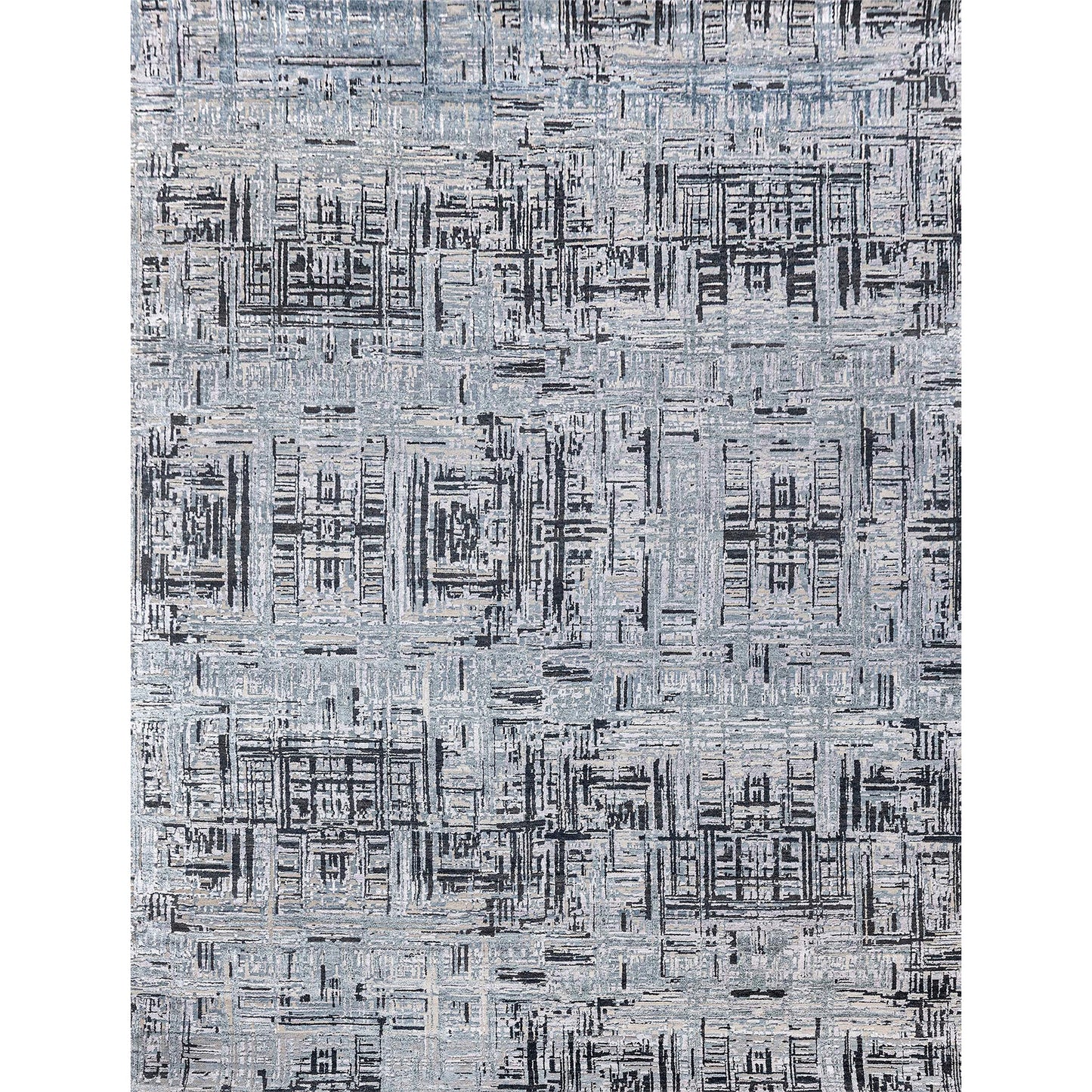 CANVAS ART W/ SILK J1028 SILVER / CHARCOAL