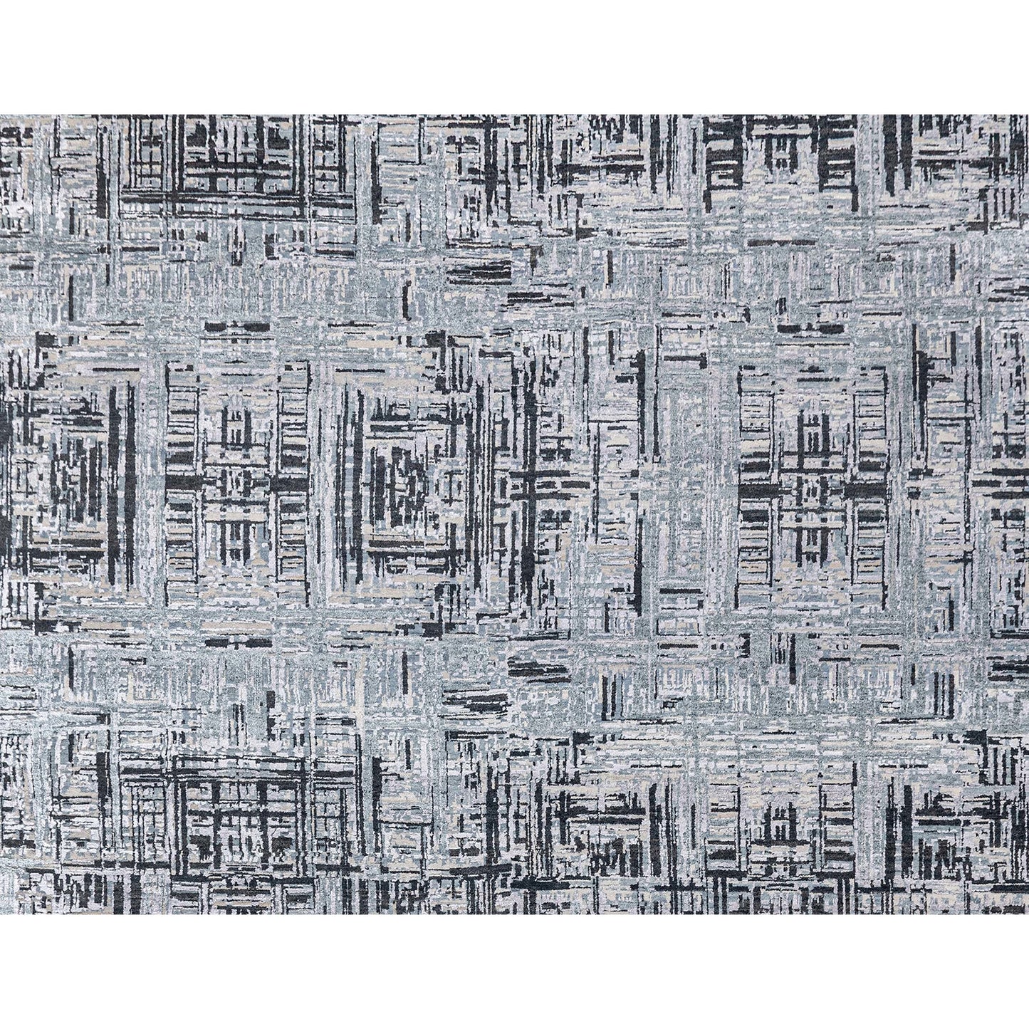 CANVAS ART W/ SILK J1028 SILVER / CHARCOAL
