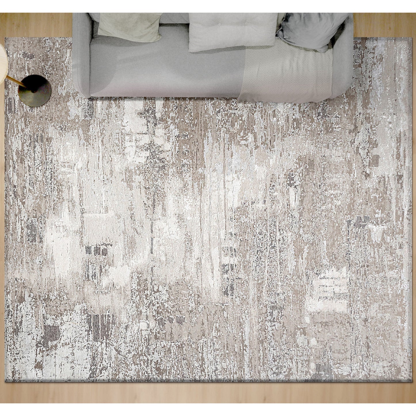 CANVAS ART W/ SILK J1041 GREY / LIGHT GREY