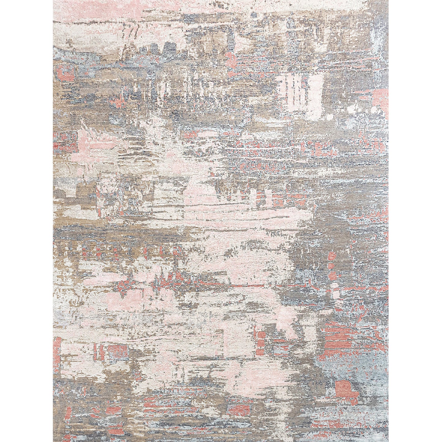 CANVAS ART W/ SILK J1041 GREY / PEACH