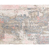 CANVAS ART W/ SILK J1041 GREY / PEACH
