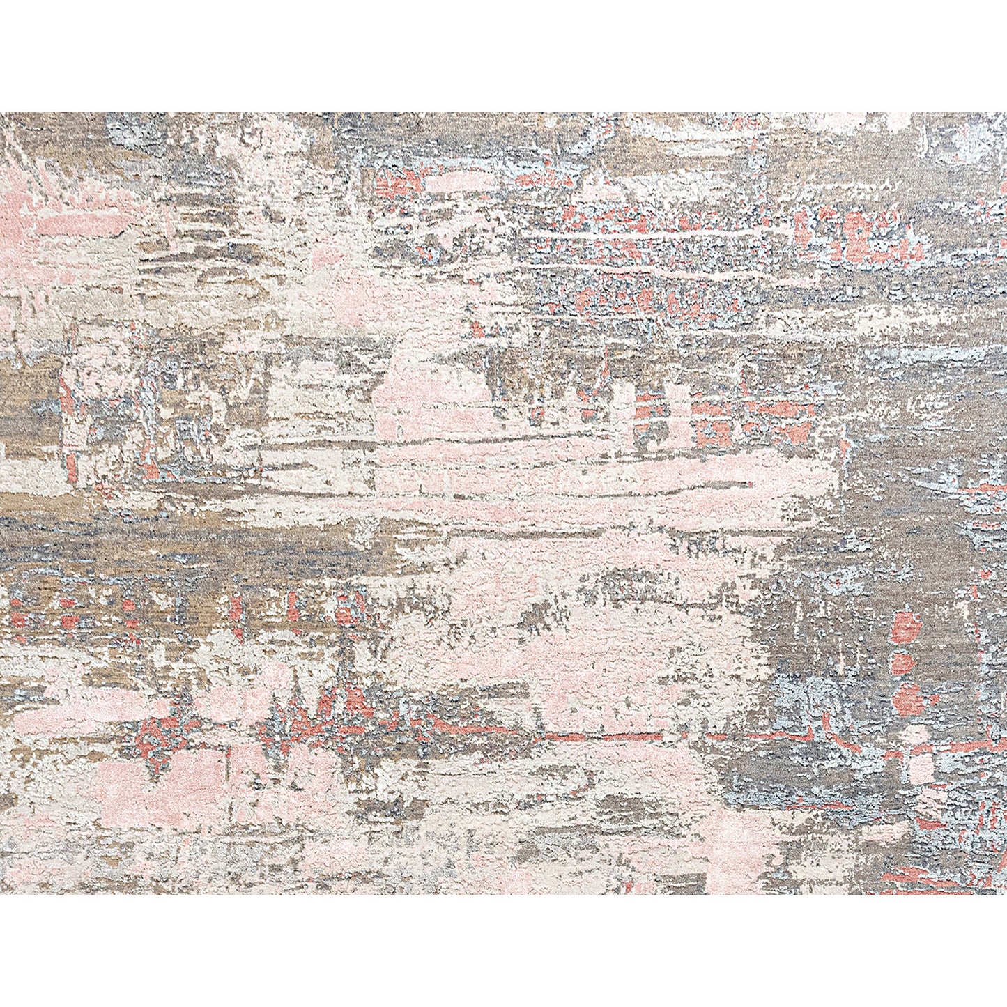 CANVAS ART W/ SILK J1041 GREY / PEACH