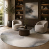 CANVAS ART W / SILK J1051 BEIGE / DARK GREY