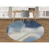 CANVAS ART W/ SILK J1051 SILVER / BLUE