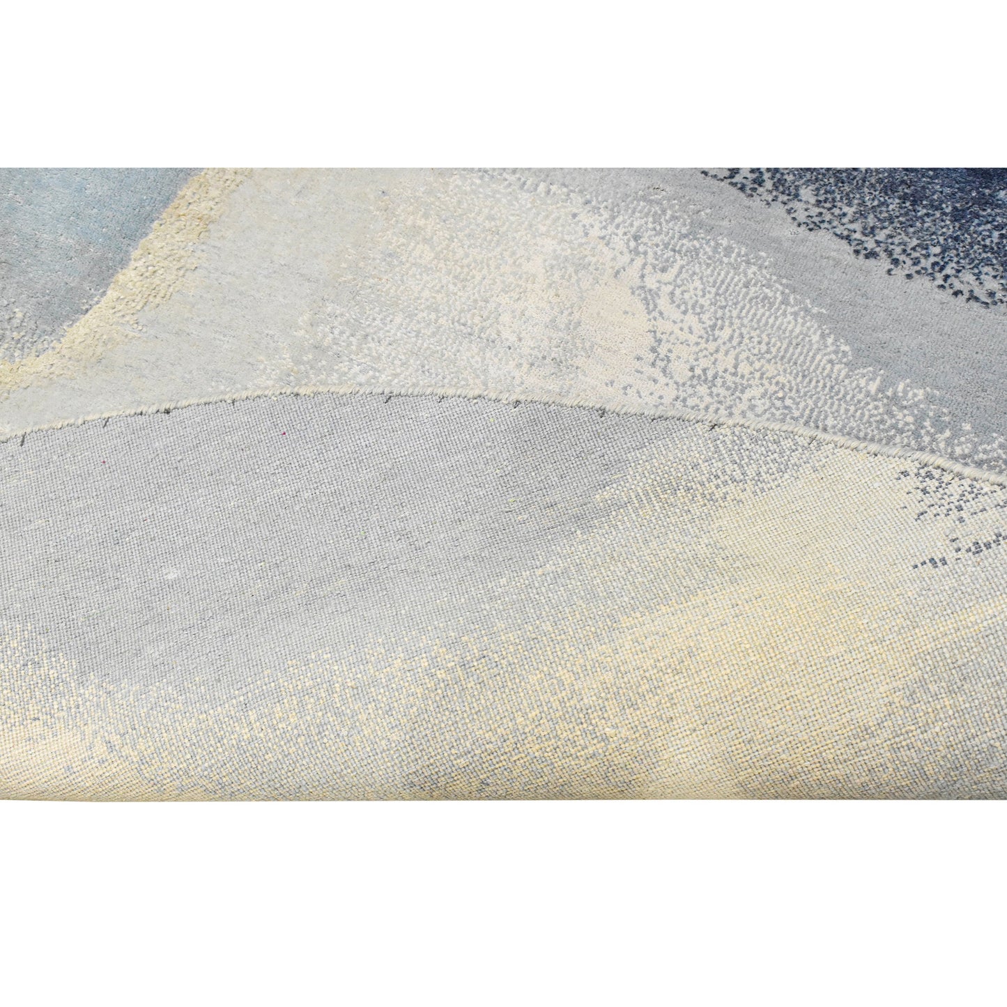 CANVAS ART W/ SILK J1051 SILVER / BLUE