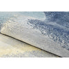 CANVAS ART W/ SILK J1051 SILVER / BLUE