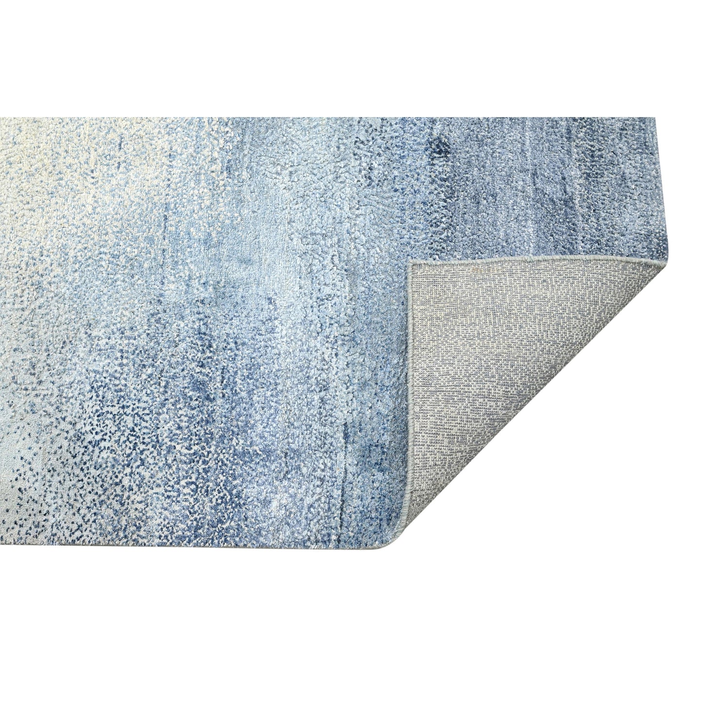 CANVAS ART W/ SILK J1051 SILVER / BLUE