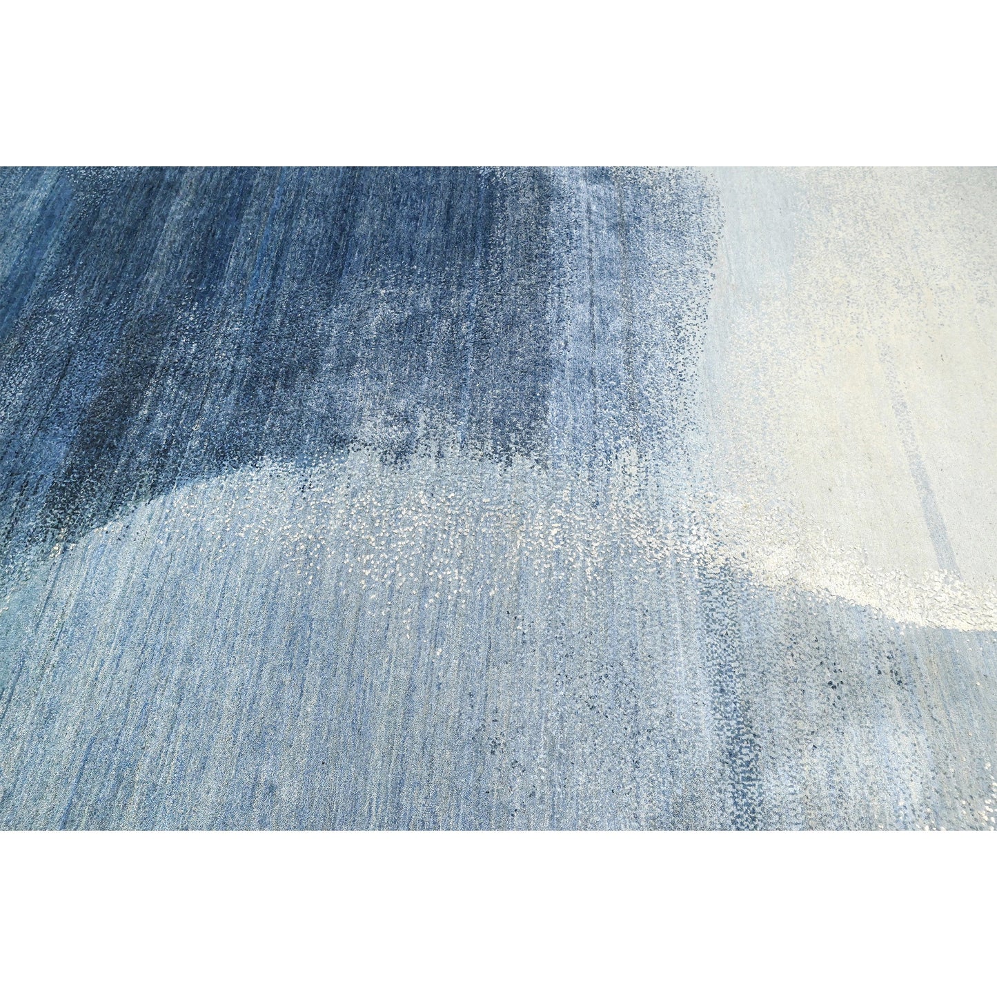 CANVAS ART W/ SILK J1051 SILVER / BLUE