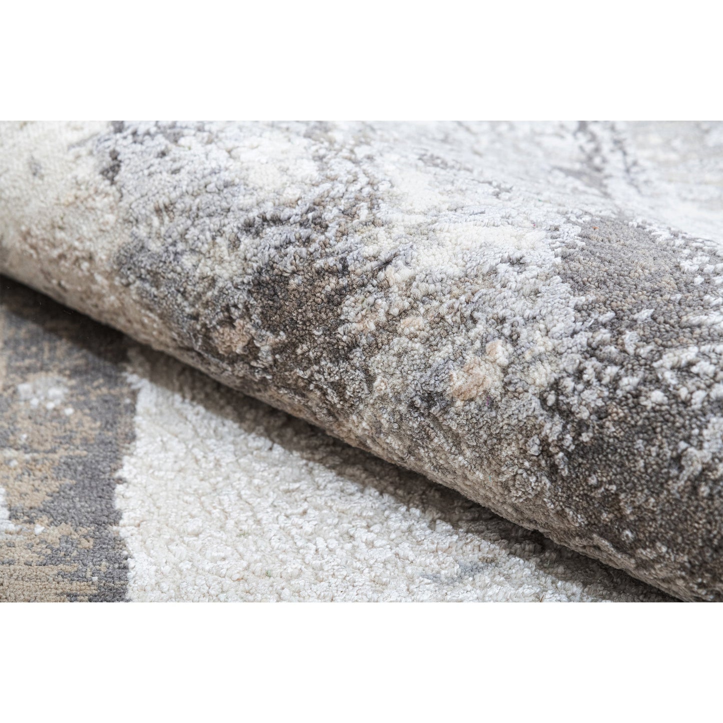 CANVAS ART W/ SILK J1053 BEIGE / GREY