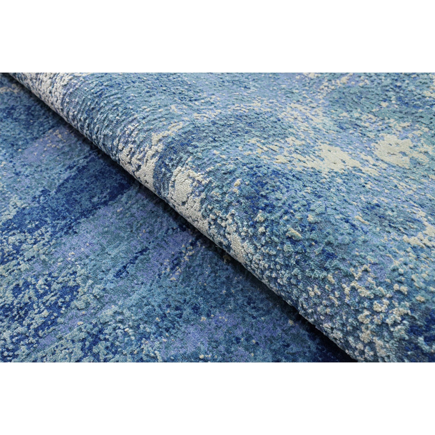 CANVAS ART W/ SILK J1053 BLUE / MULTI