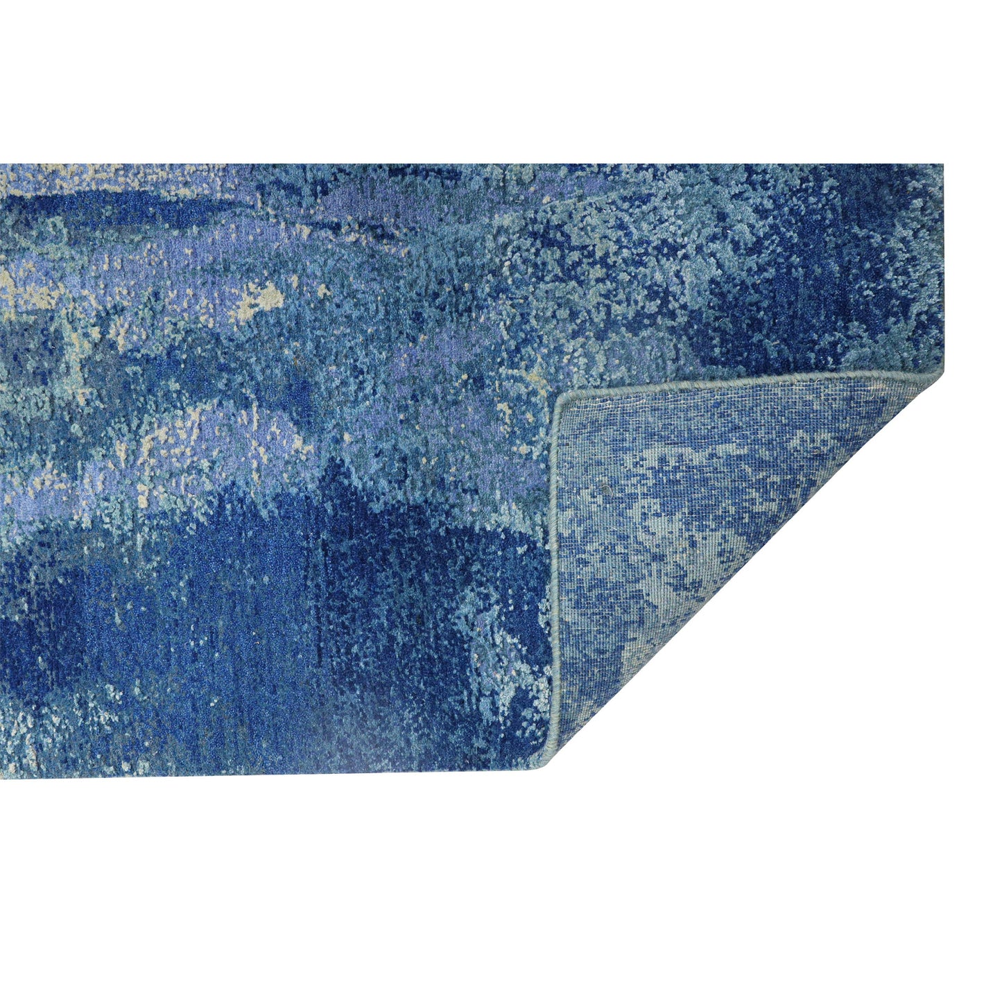 CANVAS ART W/ SILK J1053 BLUE / MULTI