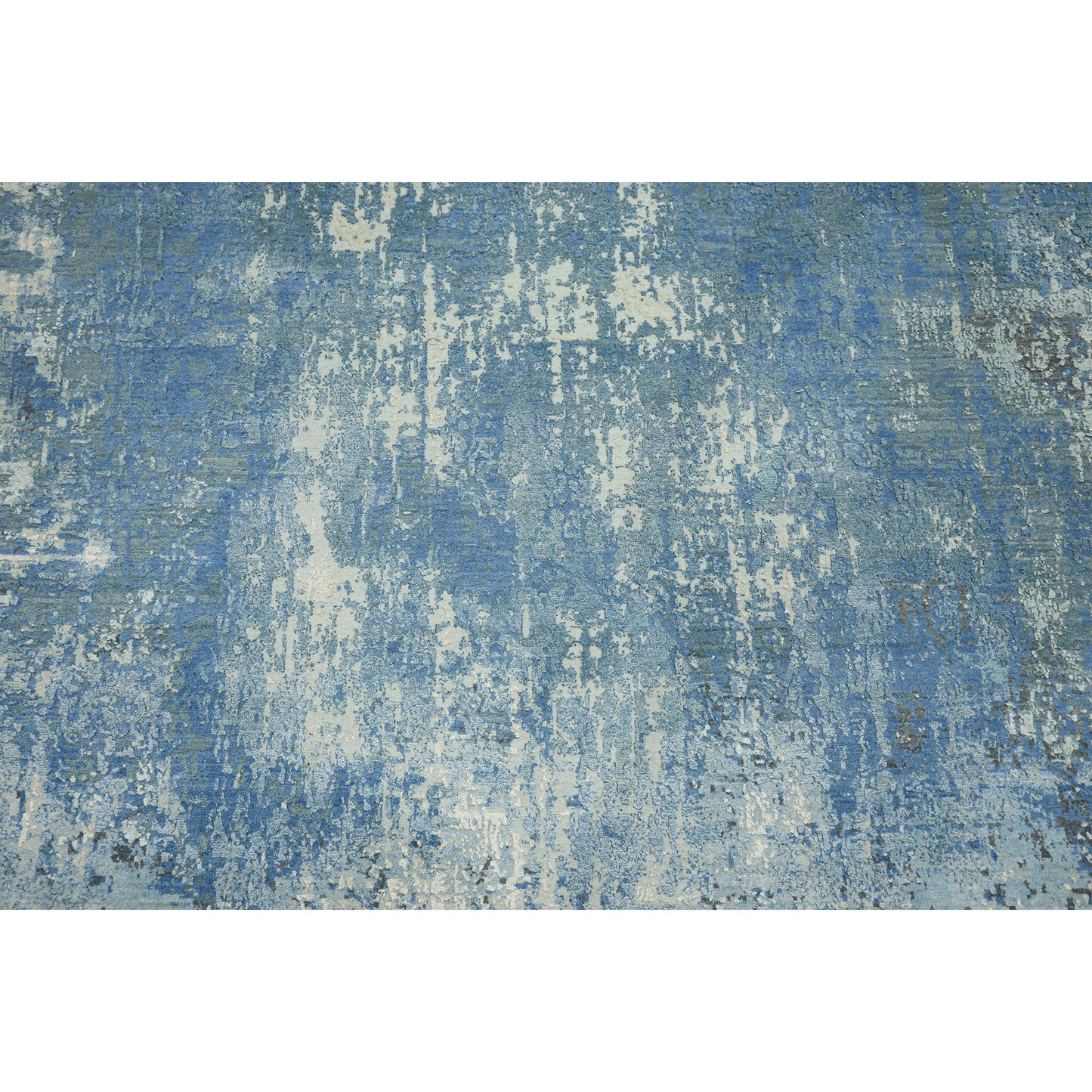 CANVAS ART W/ SILK J1055 BLUE / IVORY