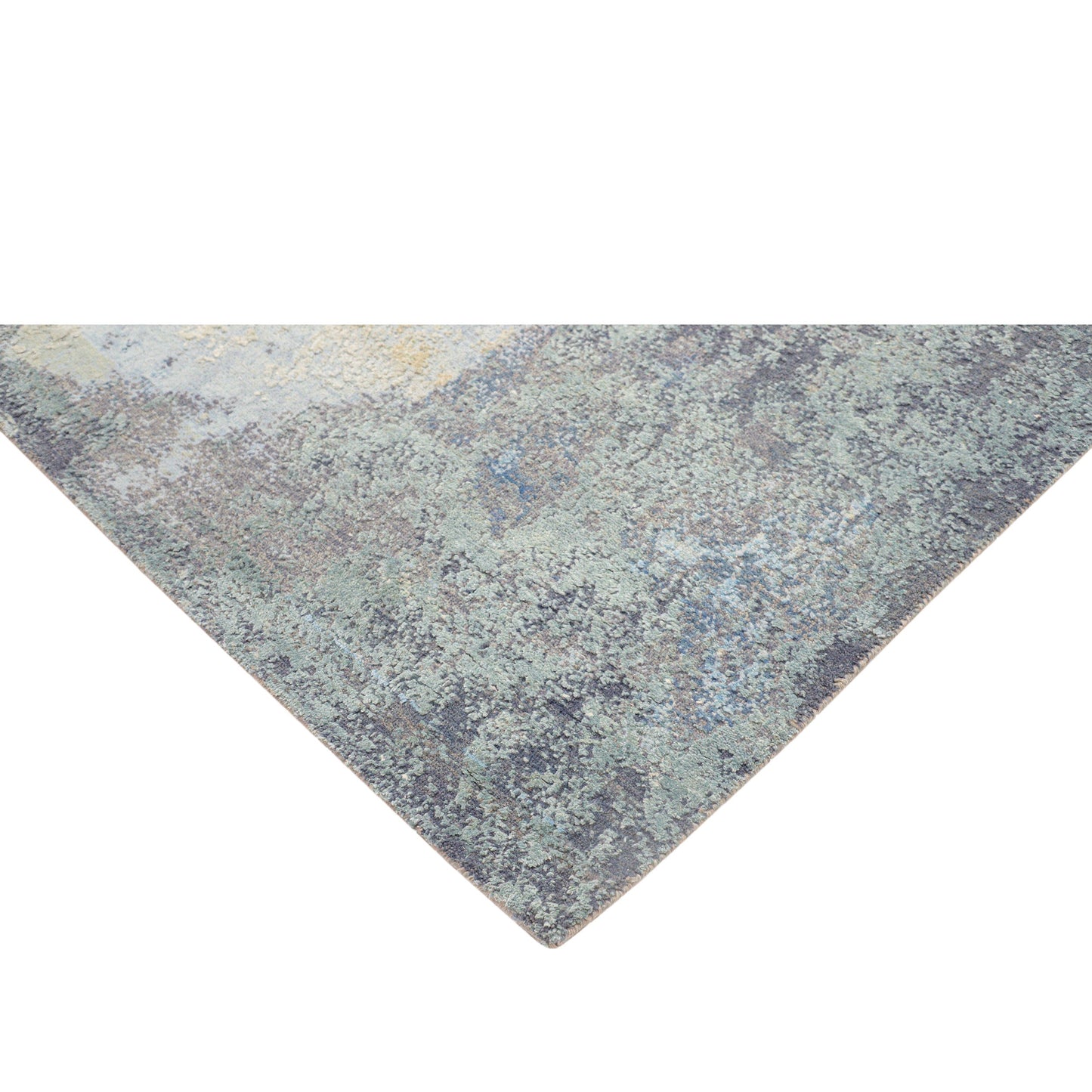 CANVAS ART W/ SILK J1055 BLUE / IVORY