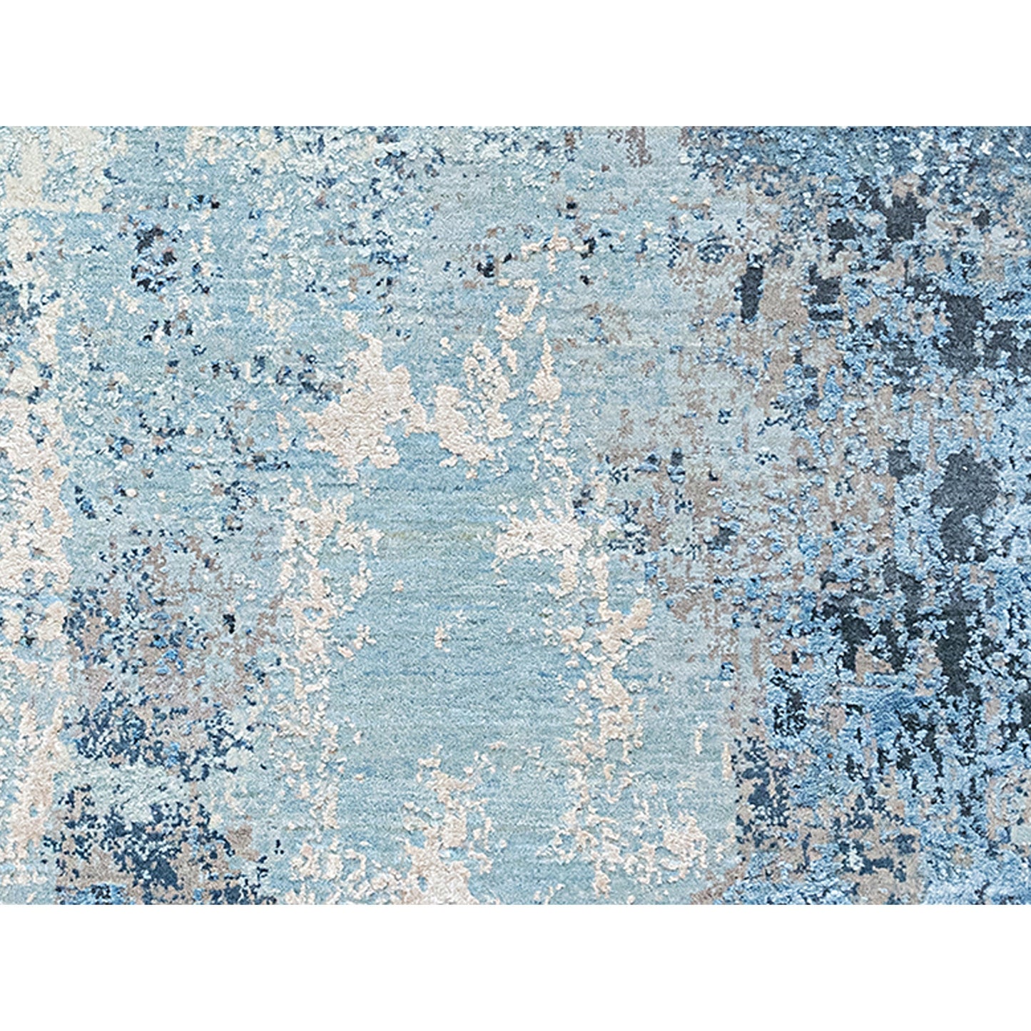 CANVAS ART W/ SILK J1055 BLUE / LIGHT BLUE