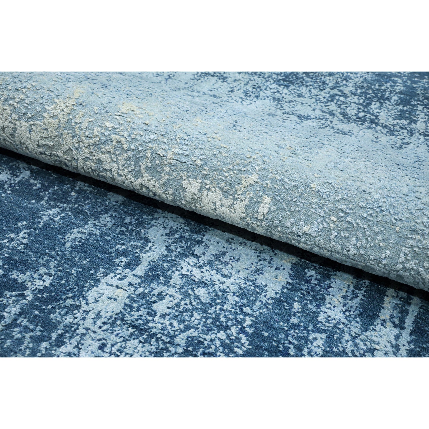 CANVAS ART W/ SILK J1056 BLUE / MULTI