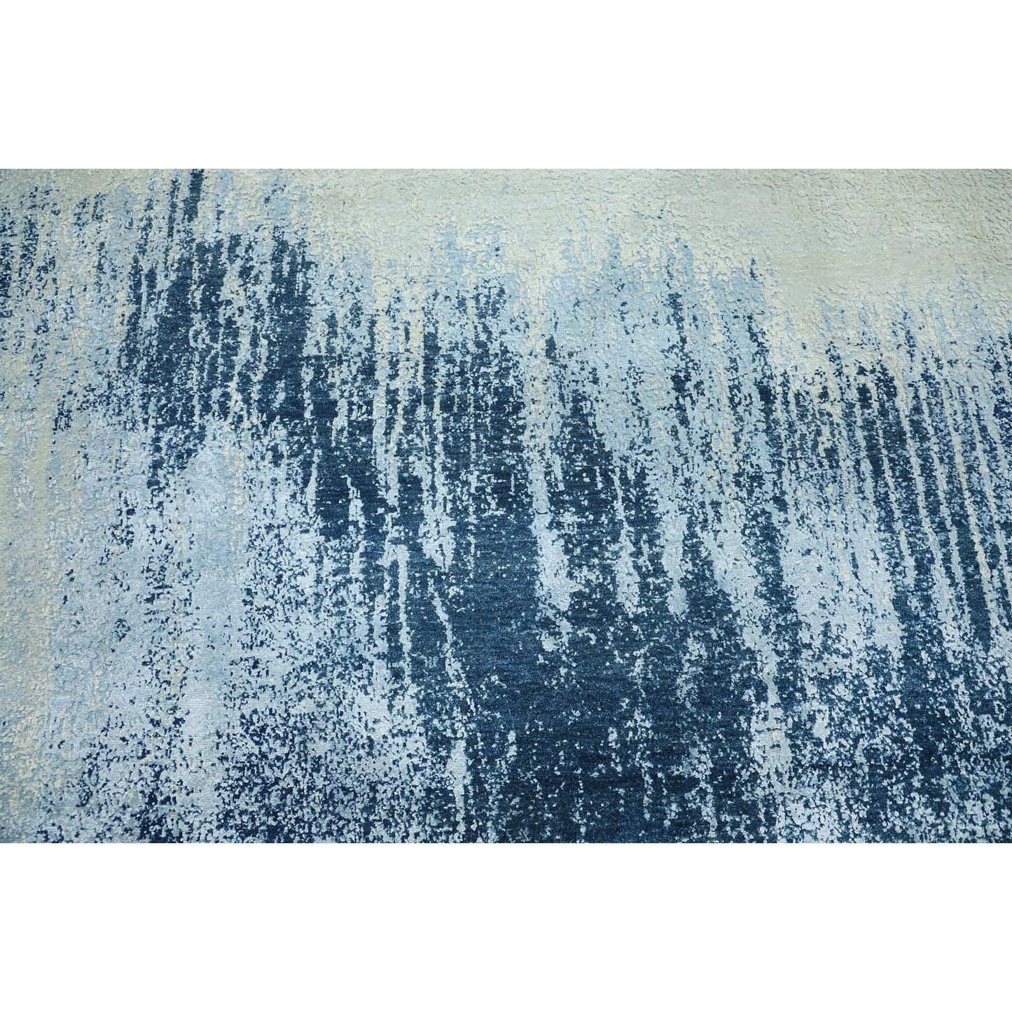 CANVAS ART W/ SILK J1056 BLUE / MULTI