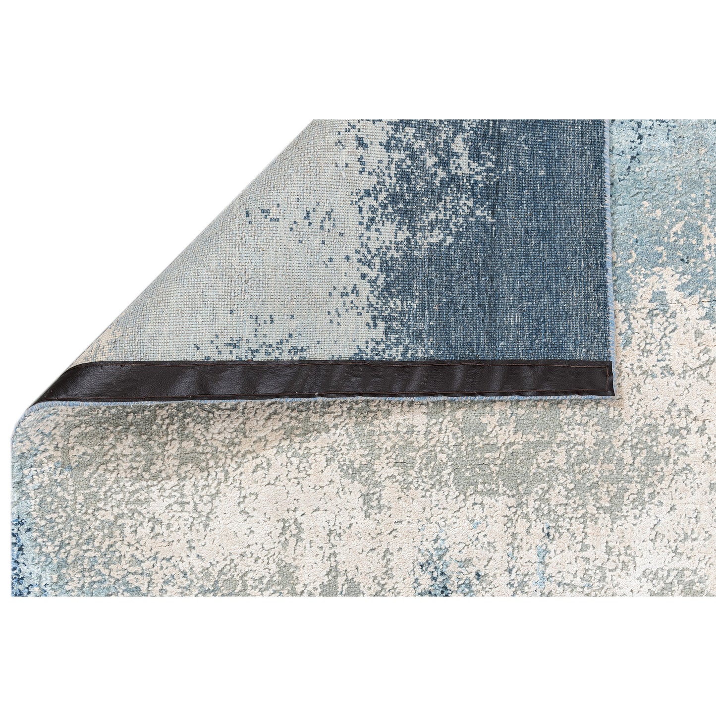 CANVAS ART W/ SILK J1056 SILVER / BLUE