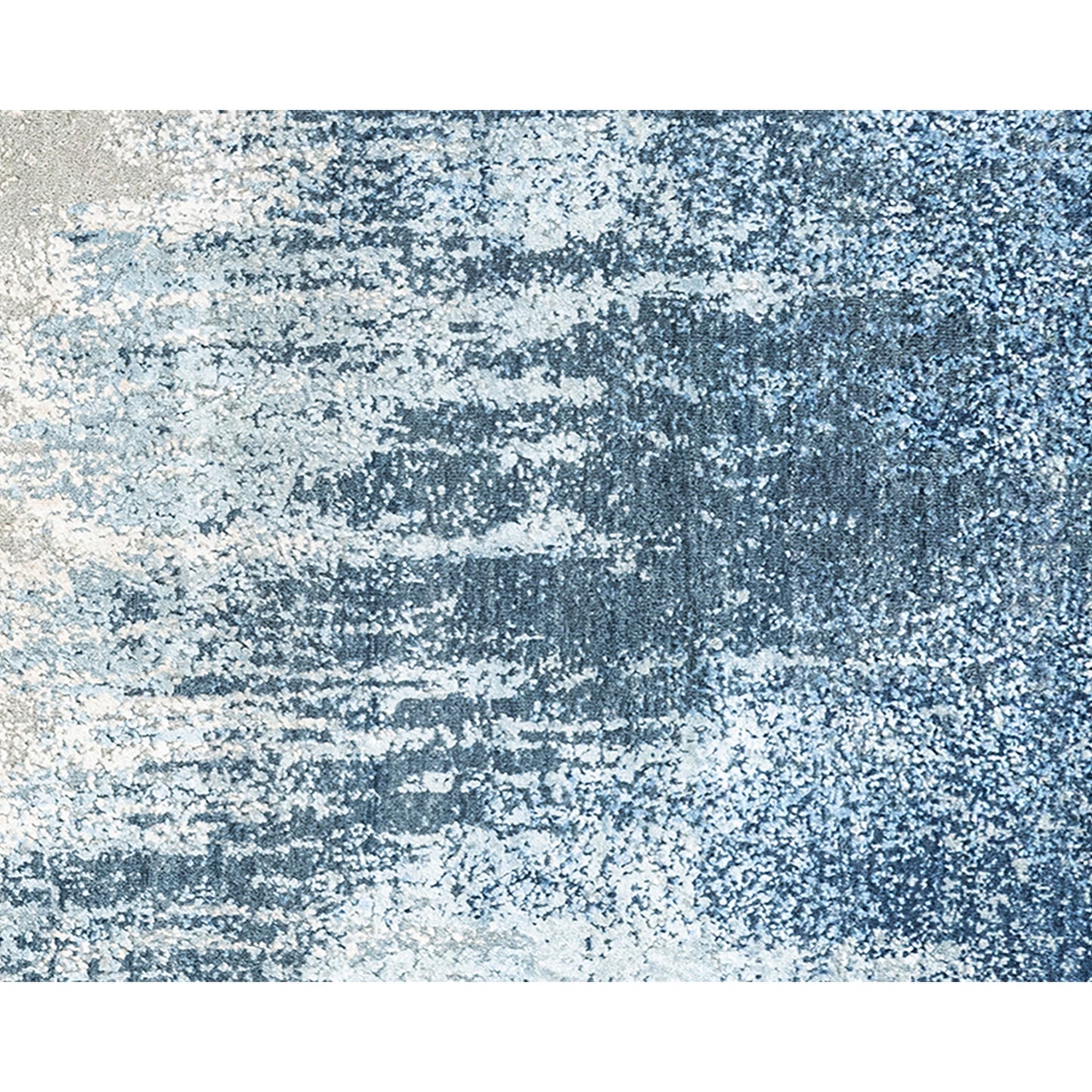 CANVAS ART W/ SILK J1056 SILVER / BLUE