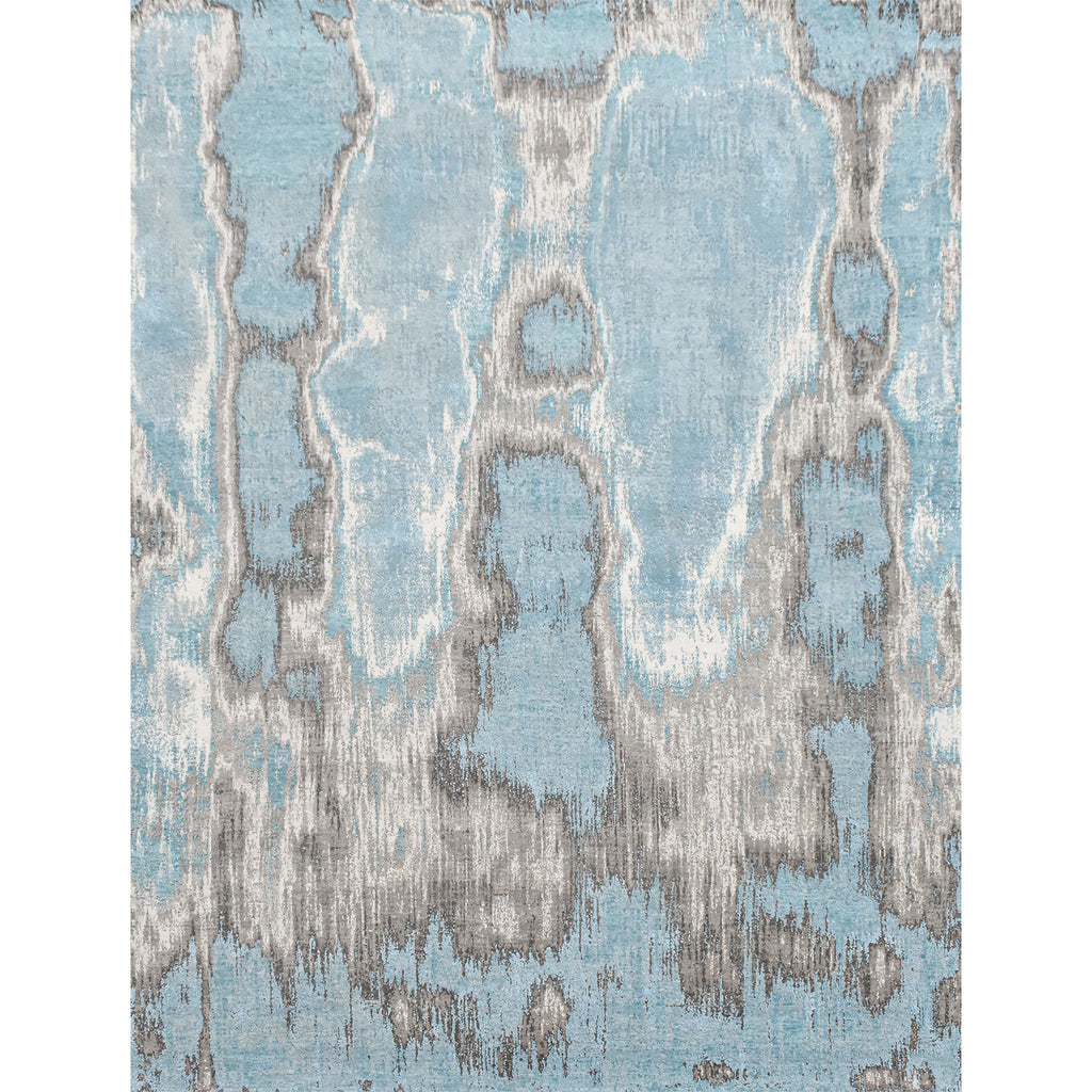 CANVAS ART W/ SILK J1057 GREY / LIGHT BLUE