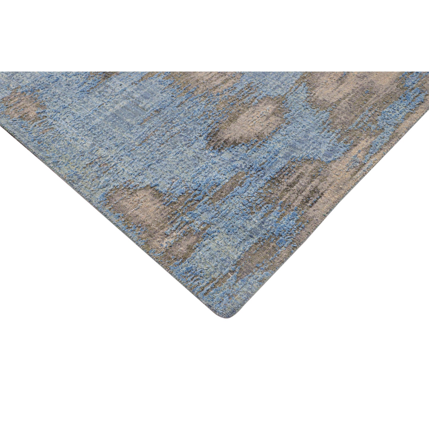 CANVAS ART W/ SILK J1057 GREY / LIGHT BLUE