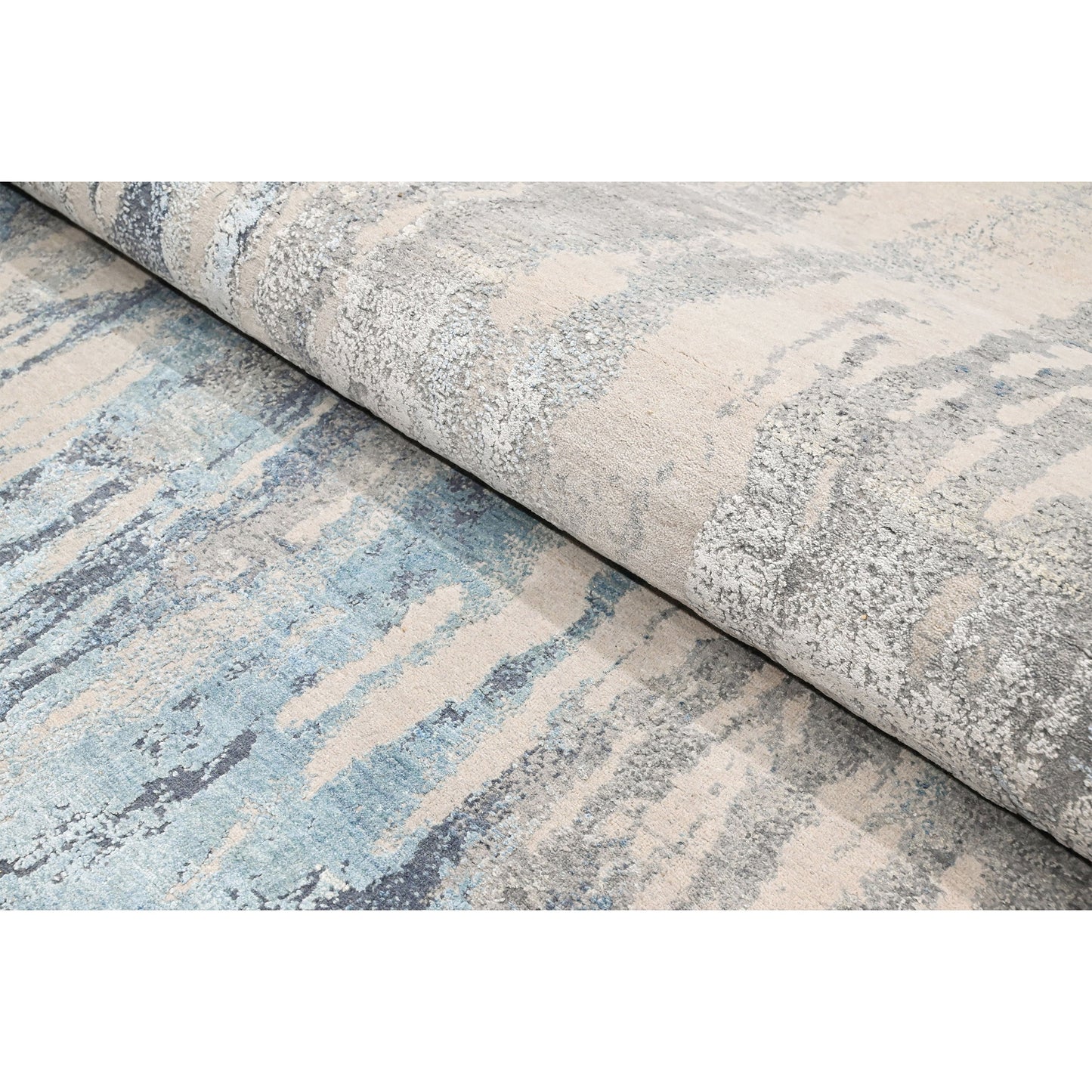 CANVAS ART W/ SILK J1058 BEIGE / GREY